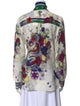 Camilla Silk Printed Button-Up Top