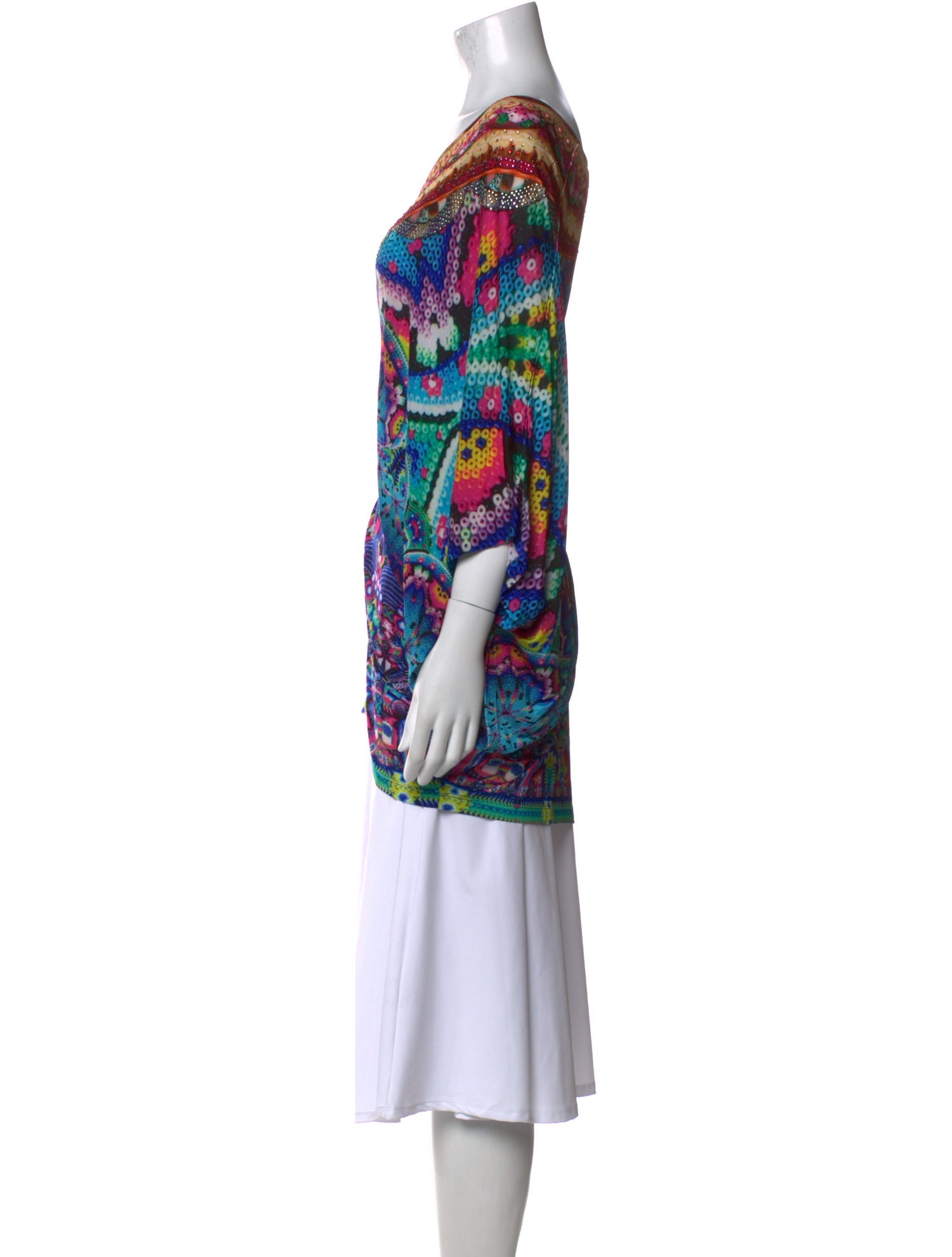 Camilla Printed Cowl Neck Tunic