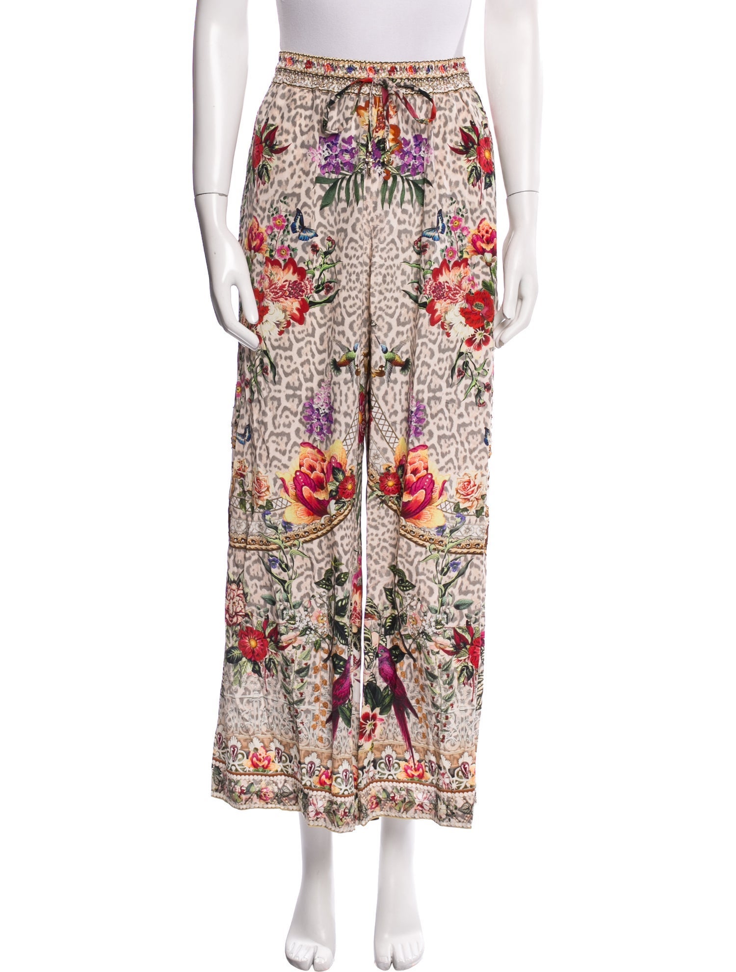 Camilla Silk Floral Print Pajamas