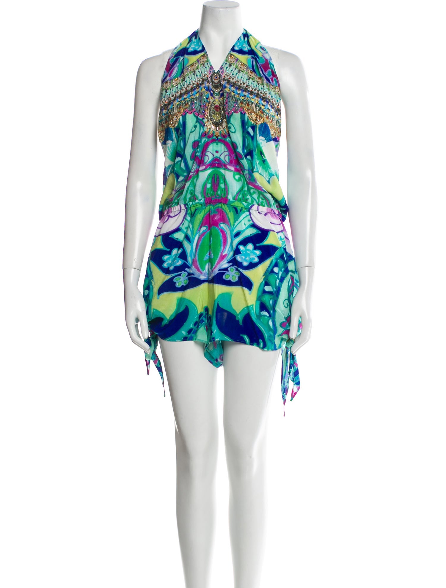 Camilla Silk Printed Romper