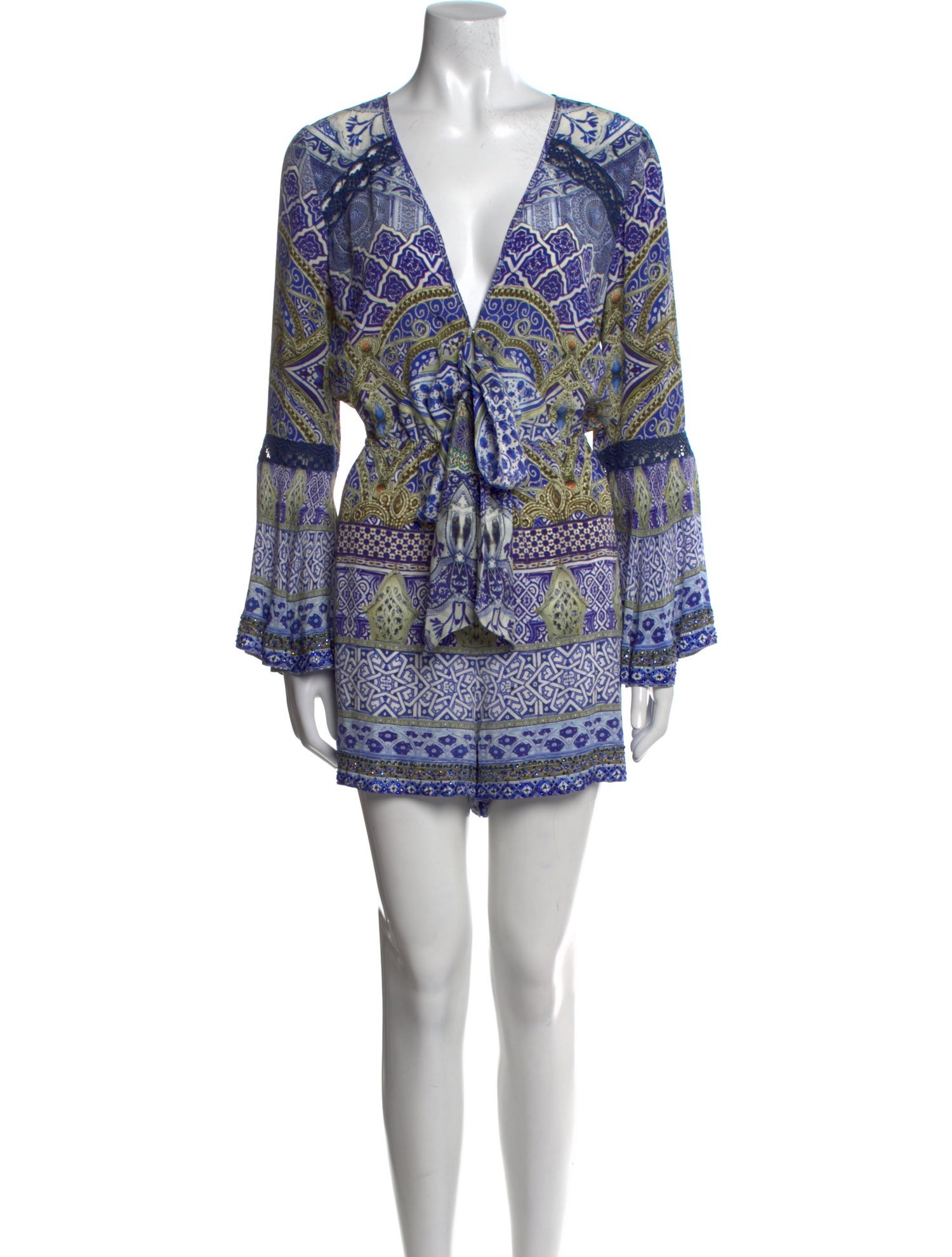 Camilla Silk Printed Romper