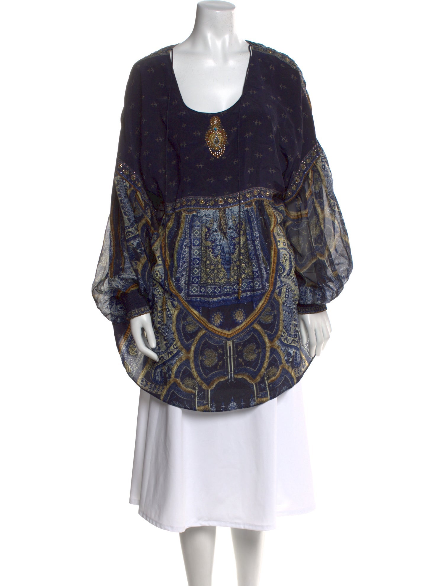 Camilla Silk Paisley Print Tunic w/ Tags