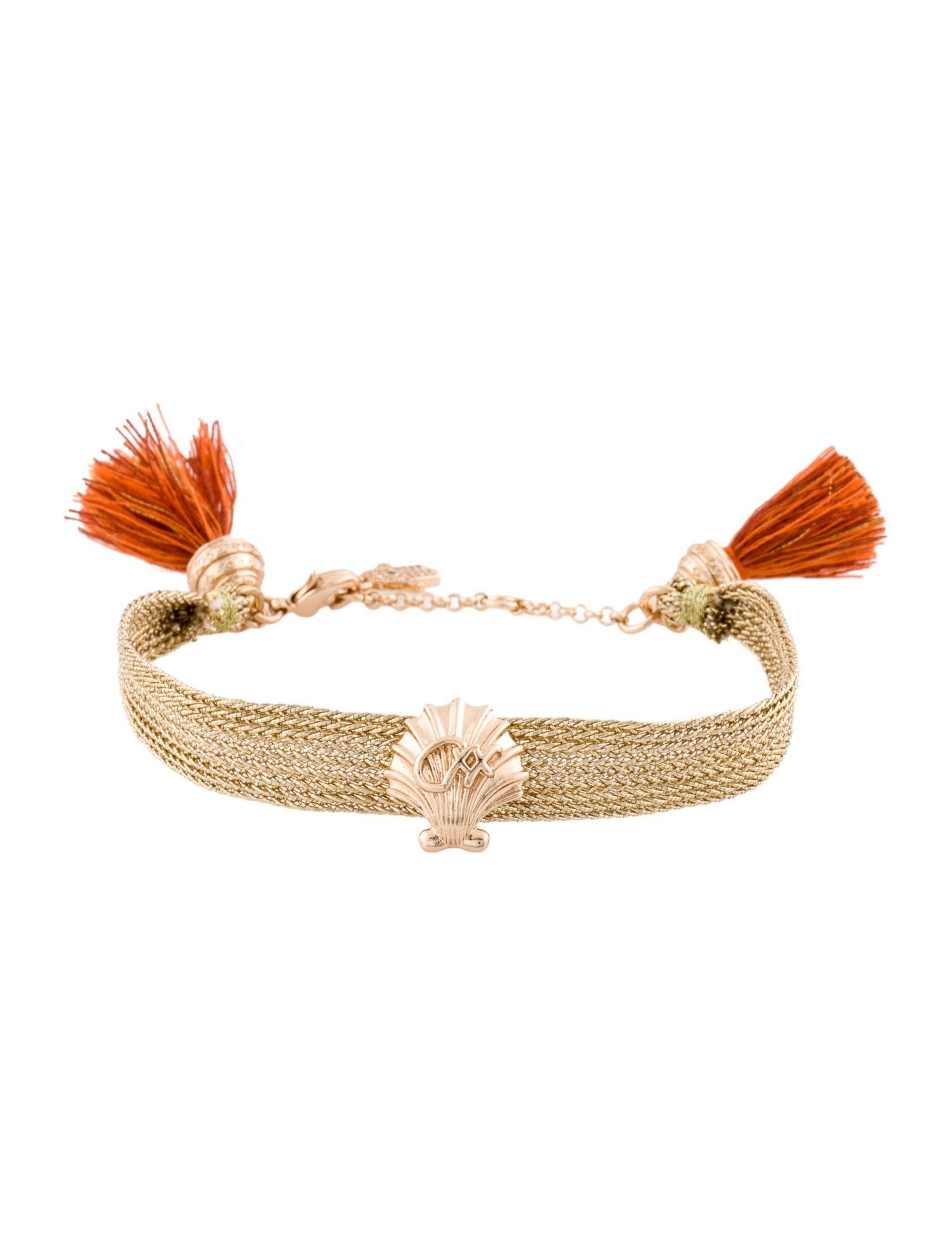 Camilla Cubic Zirconia Enchanted Oceania Woven Tassel bracelet