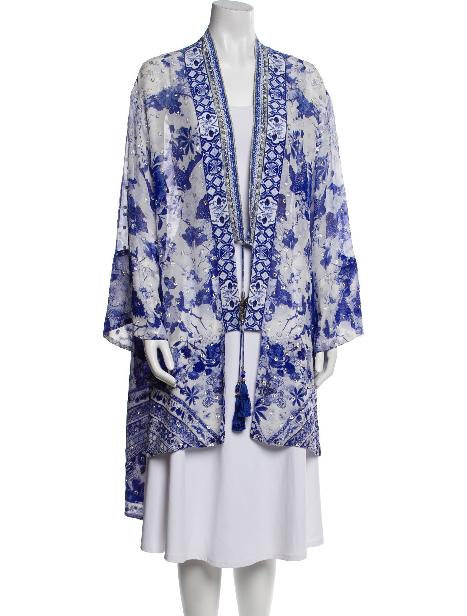 Camilla Silk Floral Print Robe