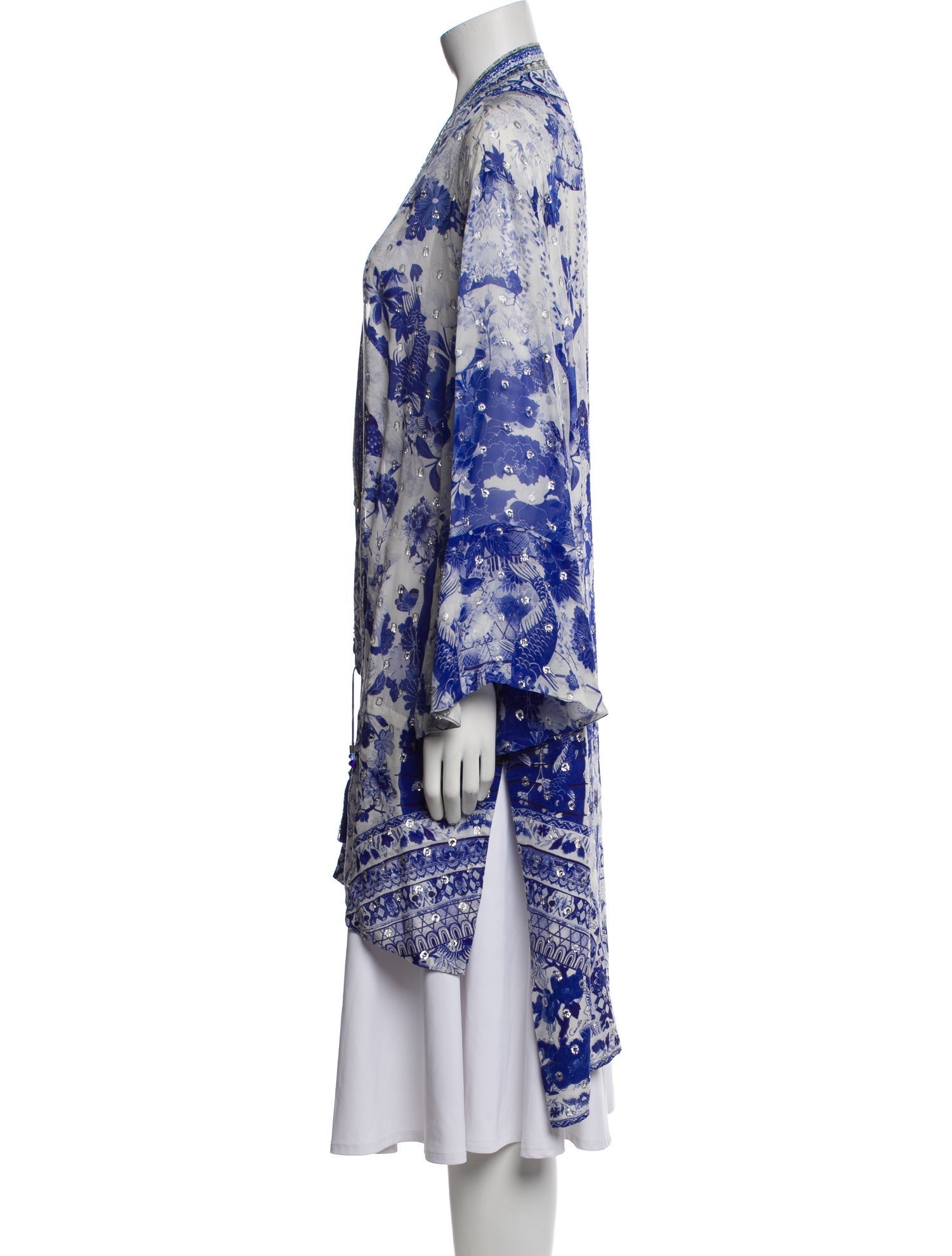 Camilla Silk Floral Print Robe