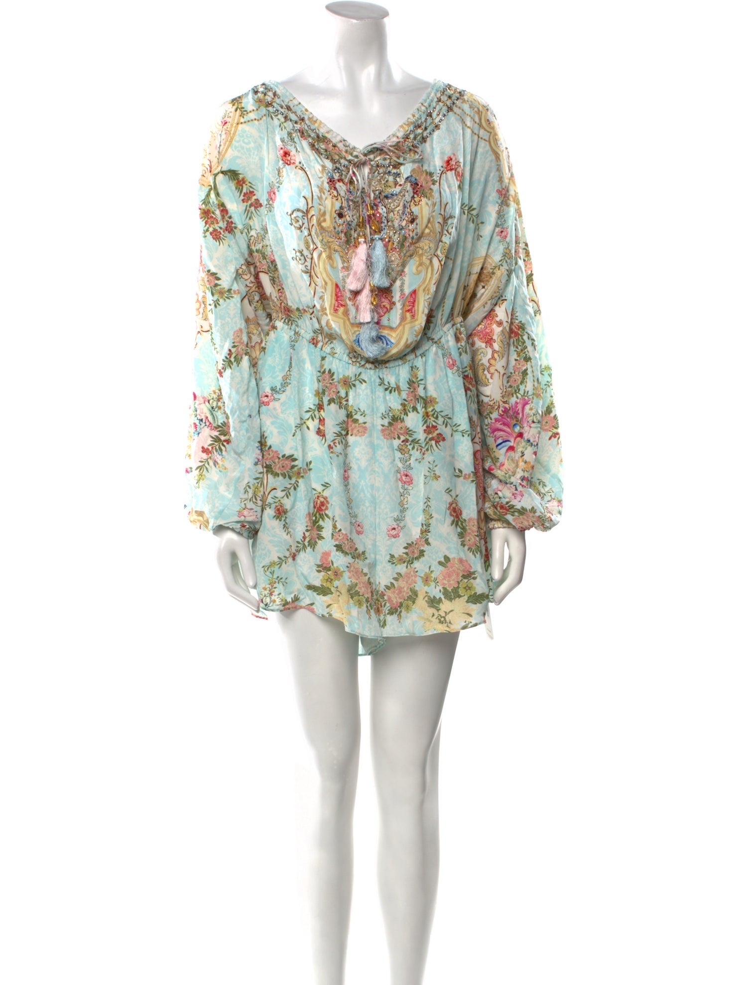 Camilla Silk Floral Print Romper