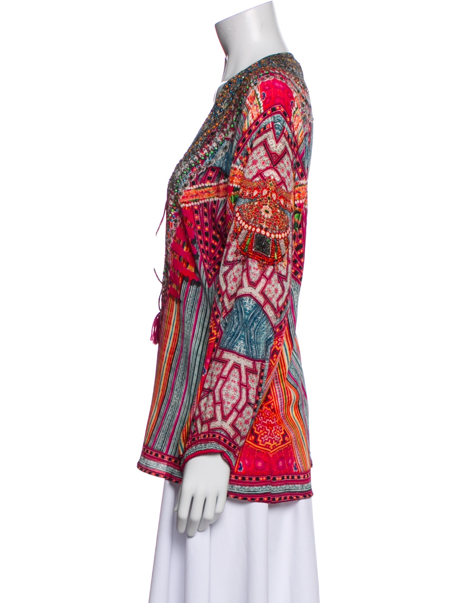 Camilla Silk Striped Tunic