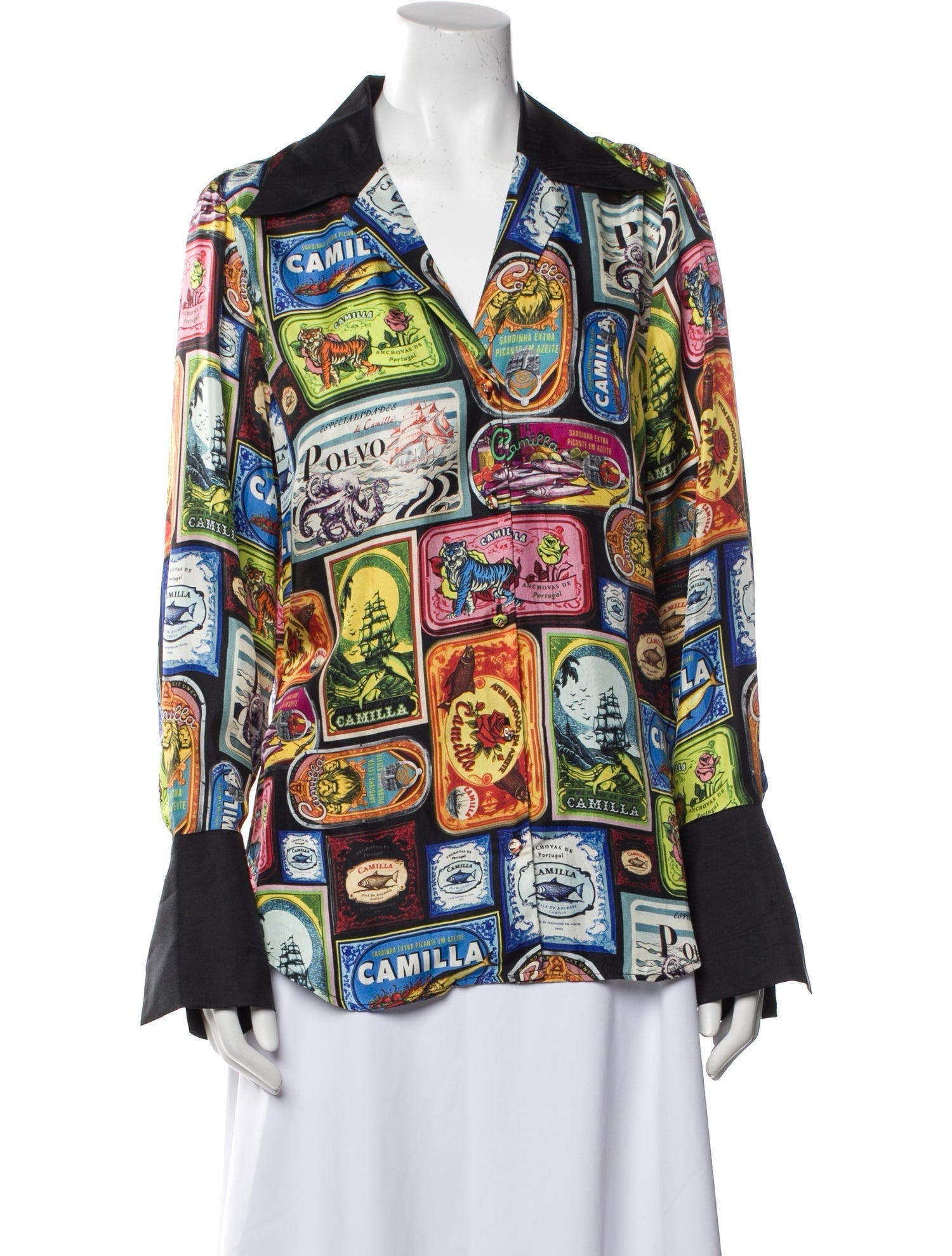 Camilla Silk Printed Pajamas w/ Tags