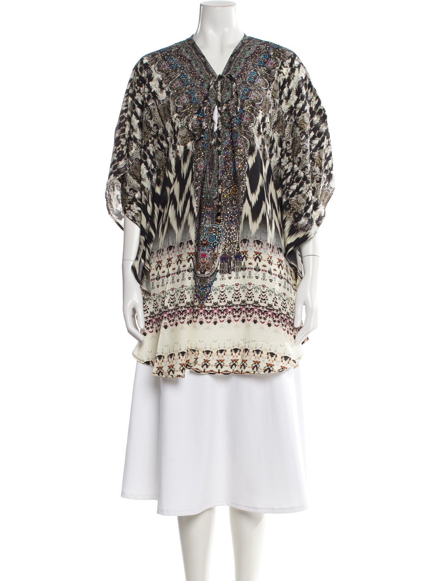 Camilla Printed Crystal Embellishments Cover-Up
