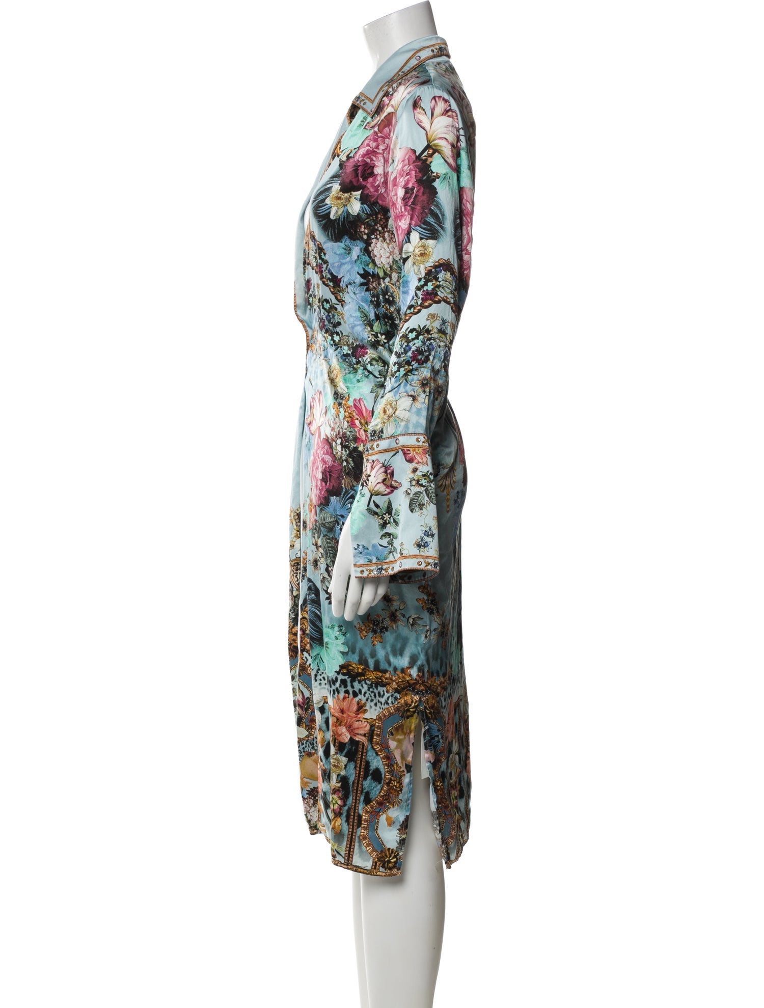 Camilla Silk Floral Print Robe