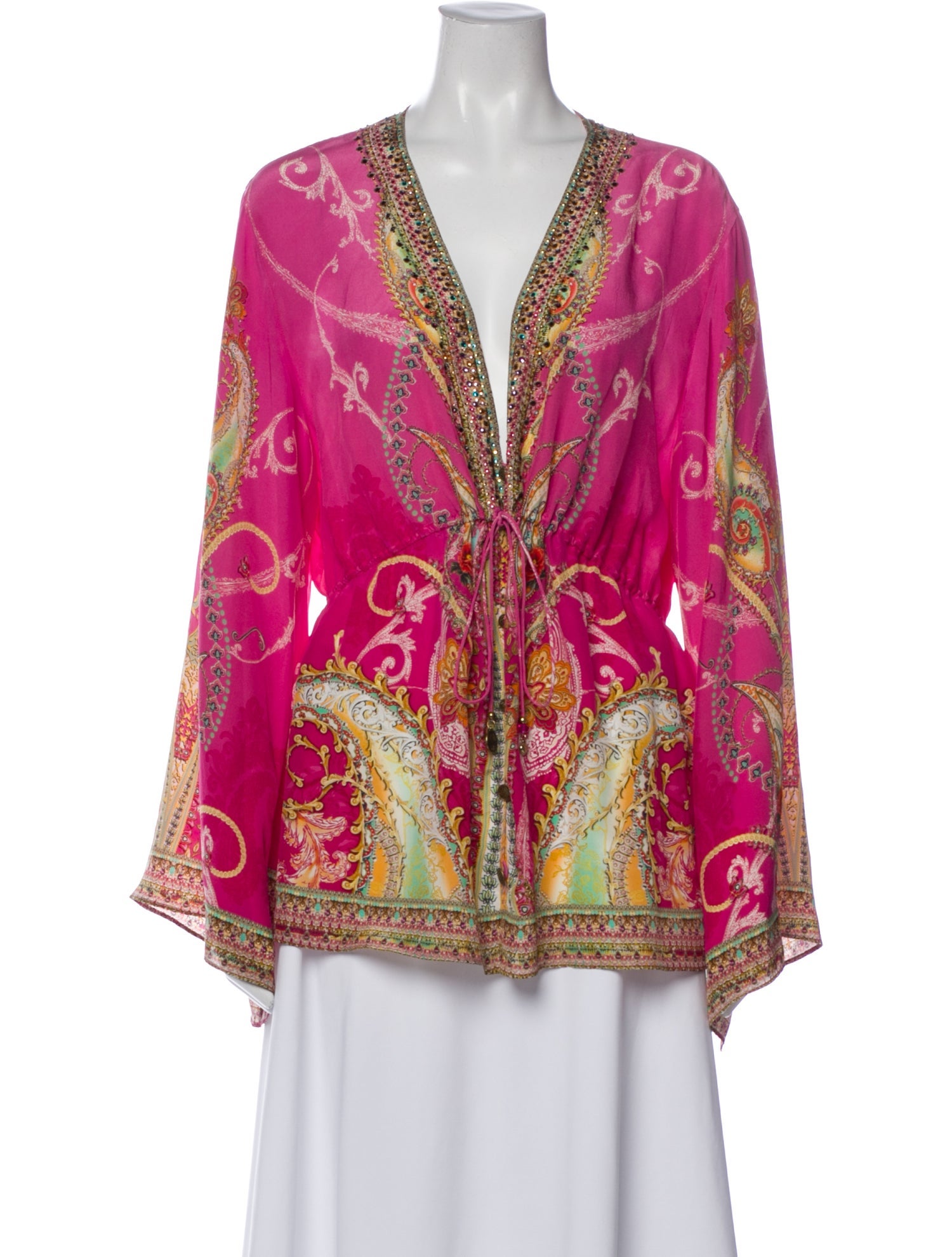 Camilla Silk Paisley Print Blouse
