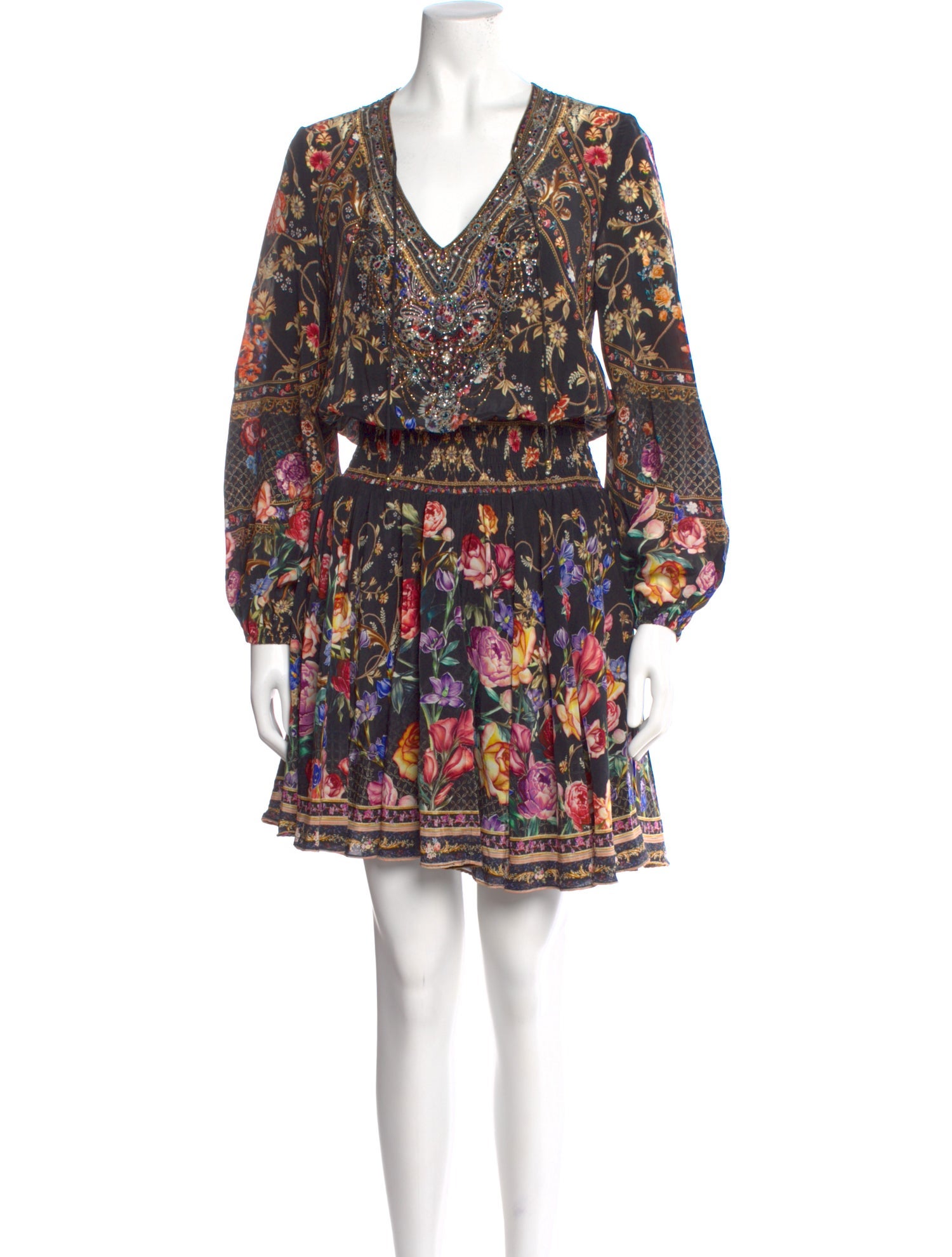 Camilla Floral Print Knee-Length Dress