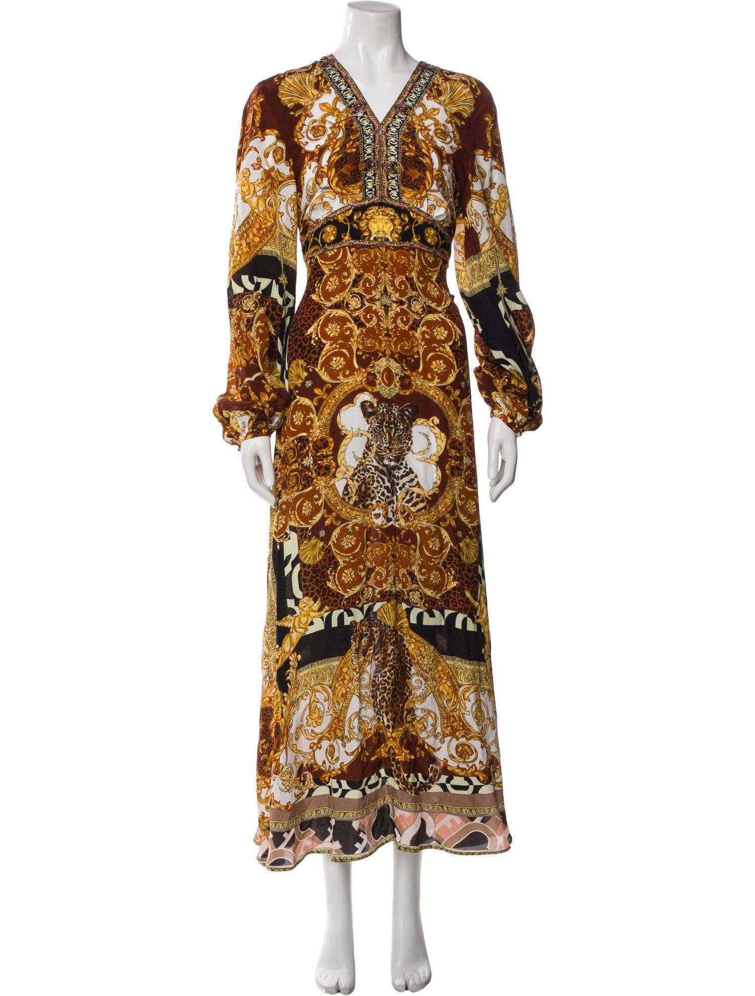 Camilla Paisley Print Long Dress