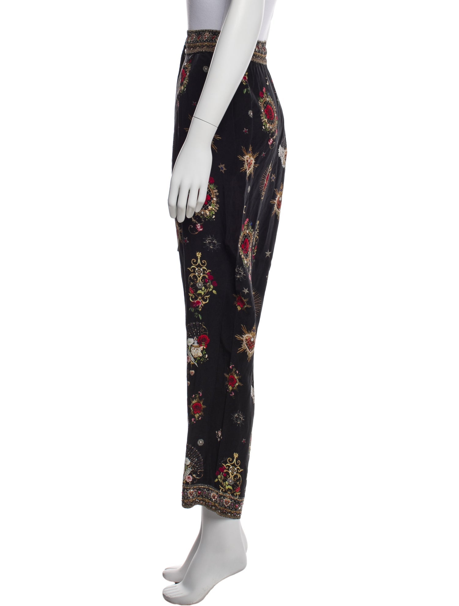 Camilla Silk Straight Leg Pants