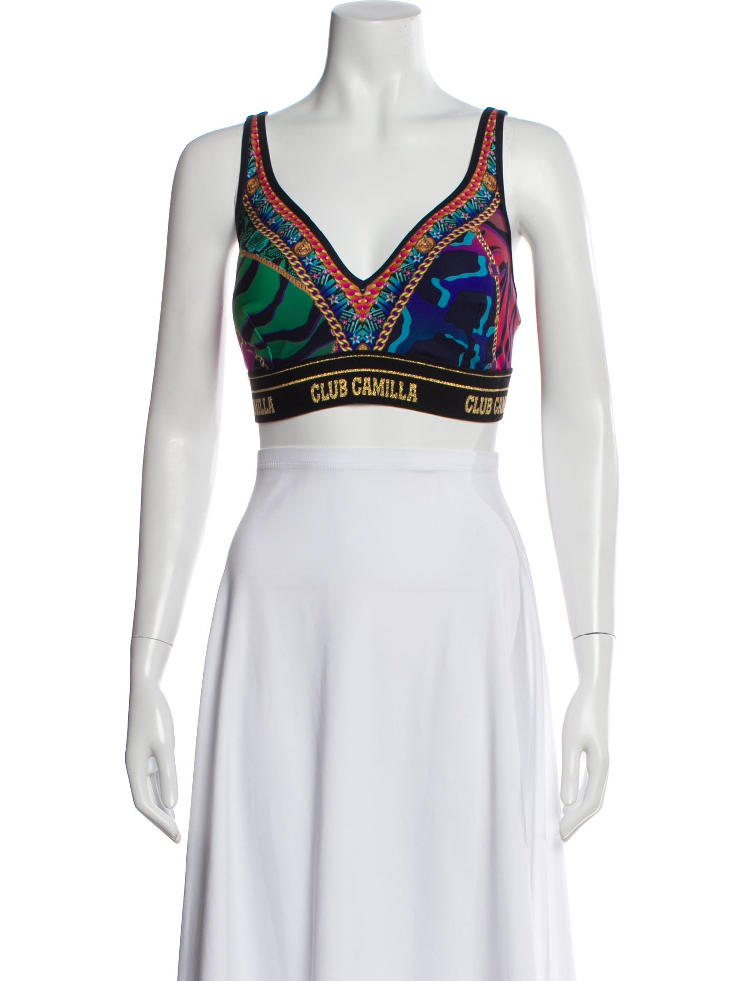 Camilla Printed V-Neck Sports Bra