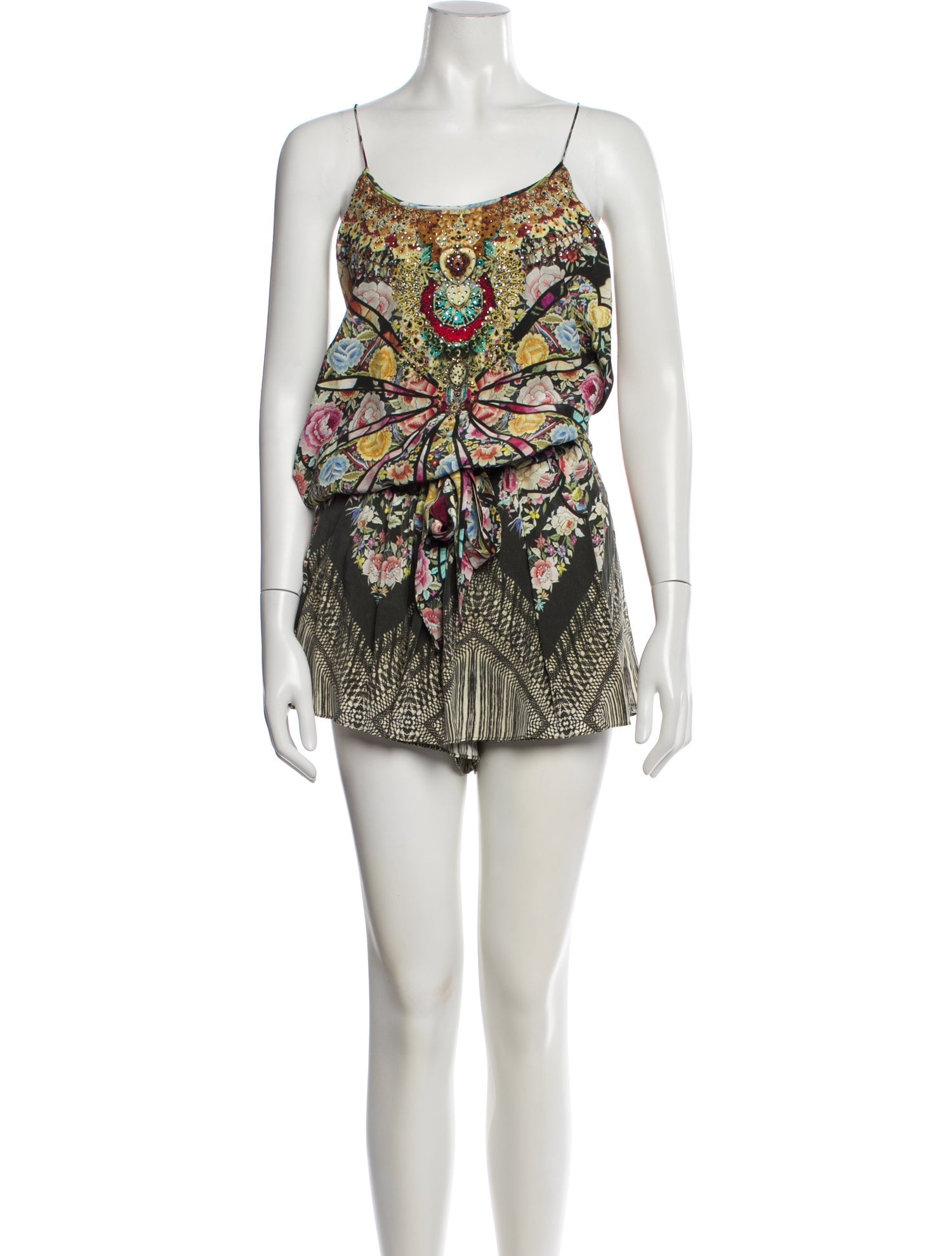 Camilla Silk Printed Romper