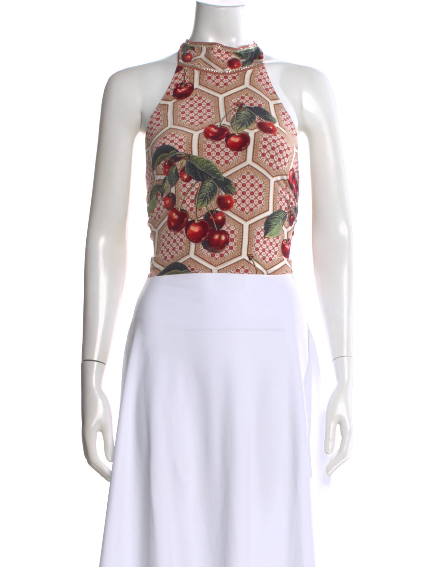 Camilla Silk Floral Print Crop Top