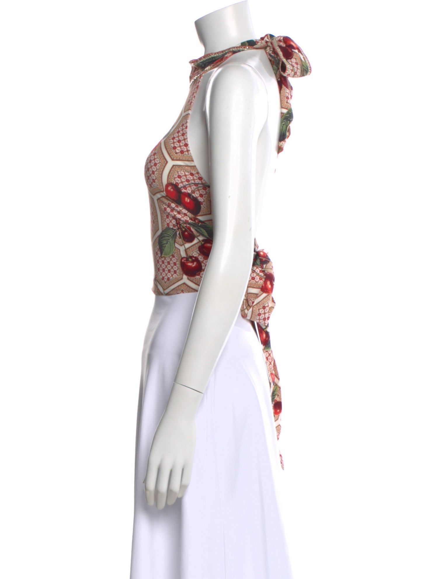 Camilla Silk Floral Print Crop Top