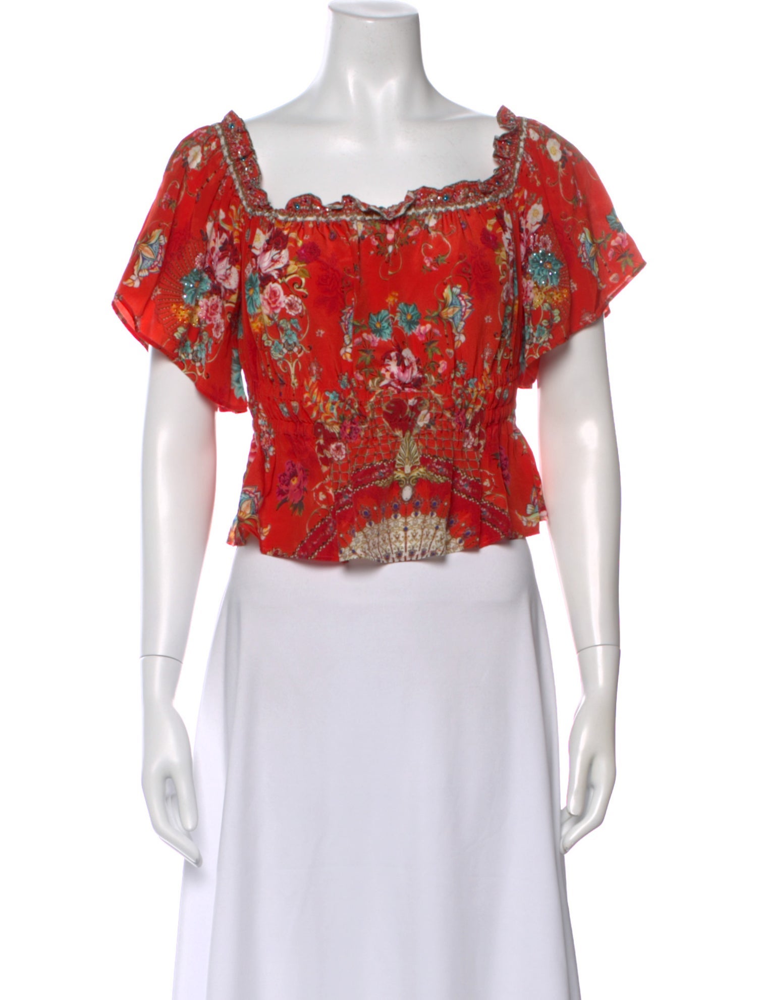 Camilla Silk Floral Print Blouse