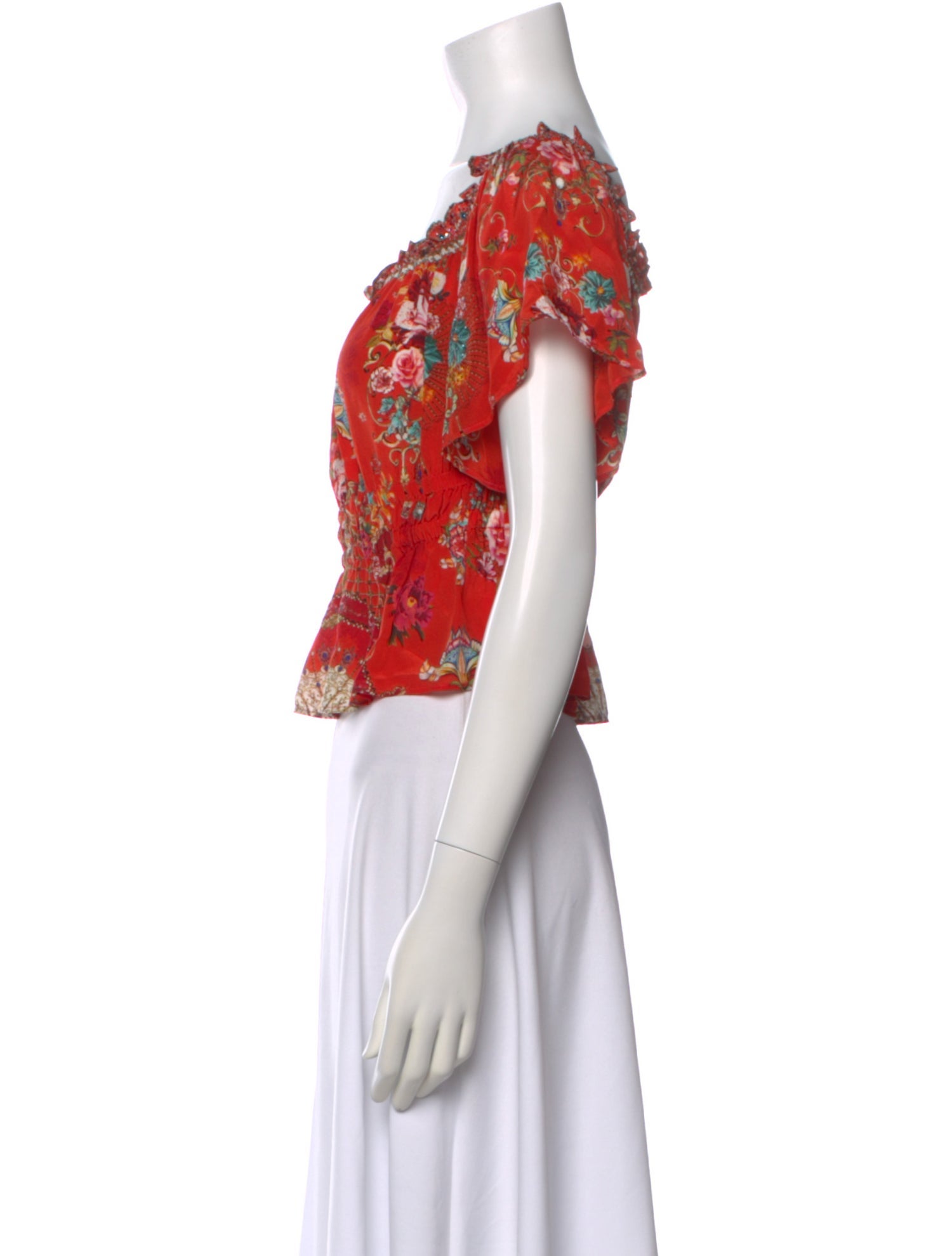 Camilla Silk Floral Print Blouse