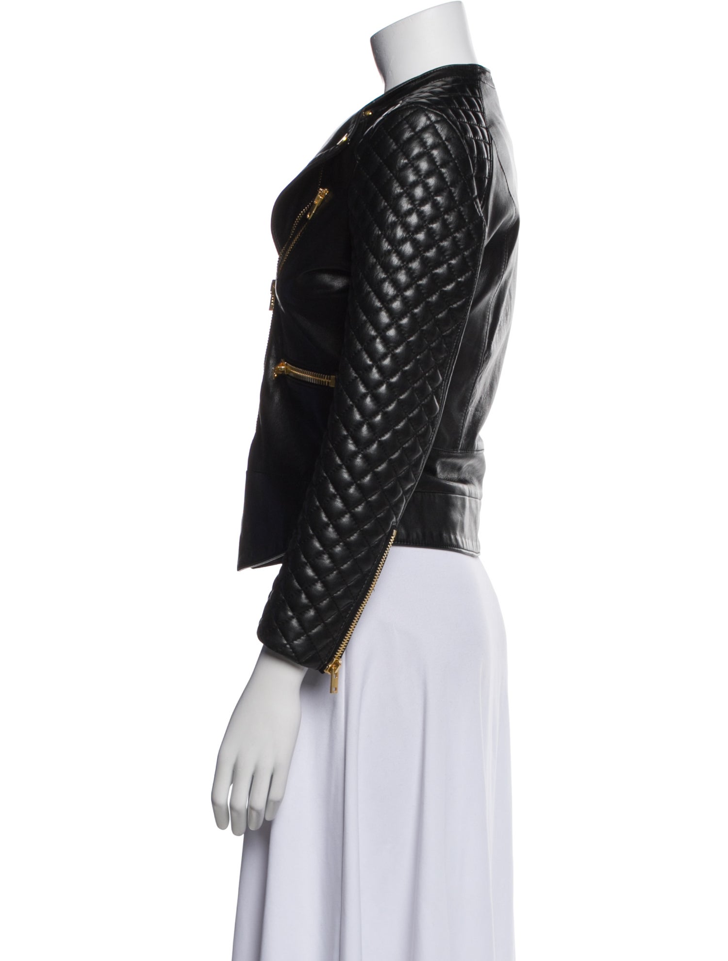 Max Fowles Leather Biker Jacket