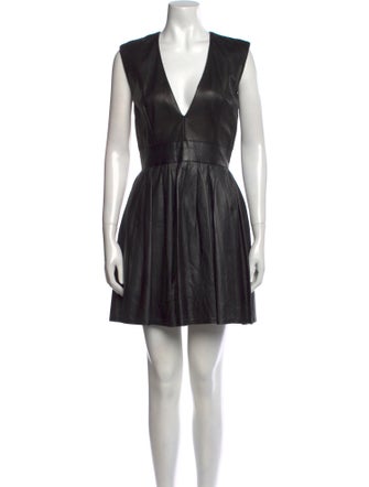Max Fowles Leather Mini Dress