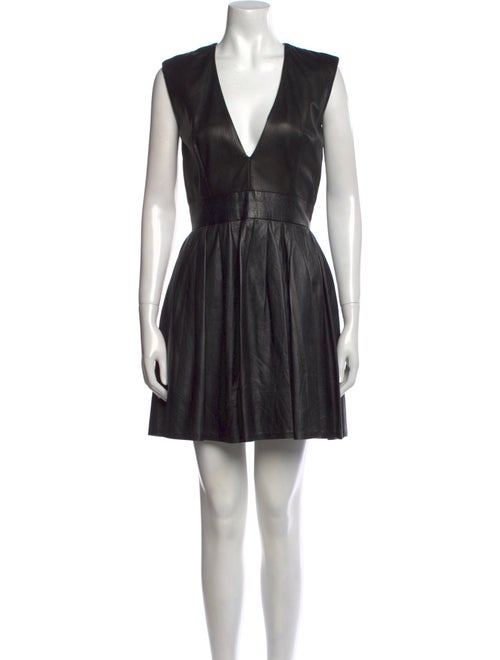 Max Fowles Leather Mini Dress