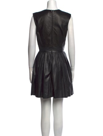 Max Fowles Leather Mini Dress