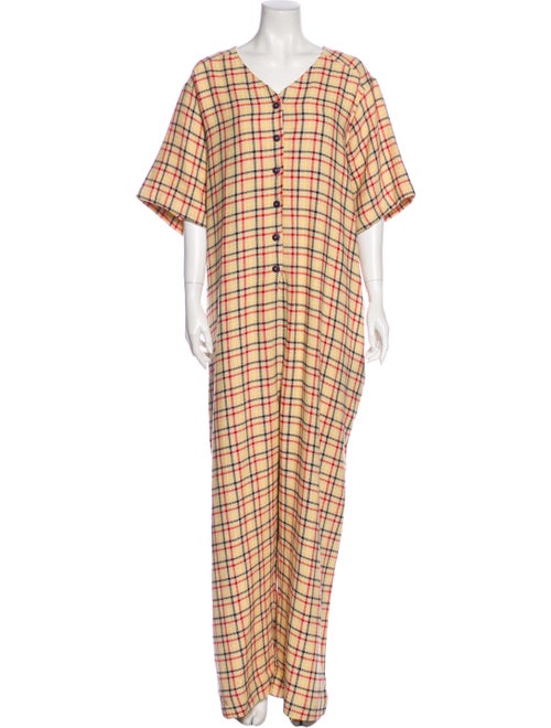Ace & Jig Plaid Print V-Neck Jumpsuit