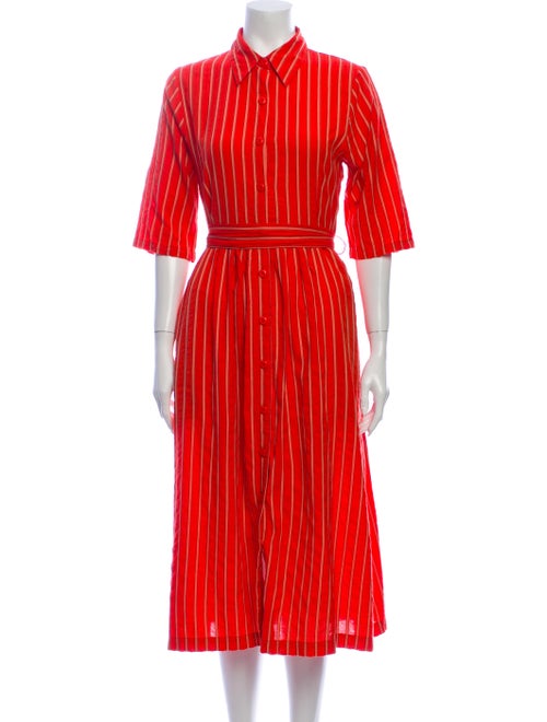 Ace & Jig Striped Midi Length Dress Orange