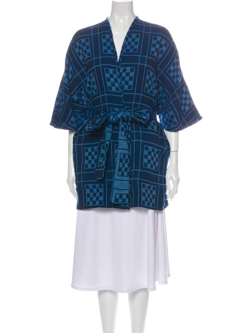 Ace & Jig Printed Poncho w/ Tags Blue