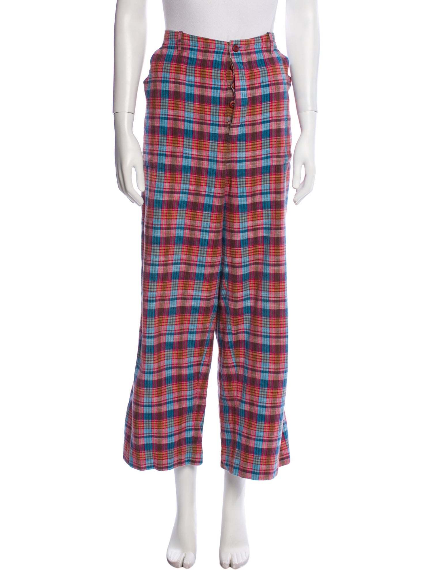 Ace & Jig Plaid Print Wide Leg Pants