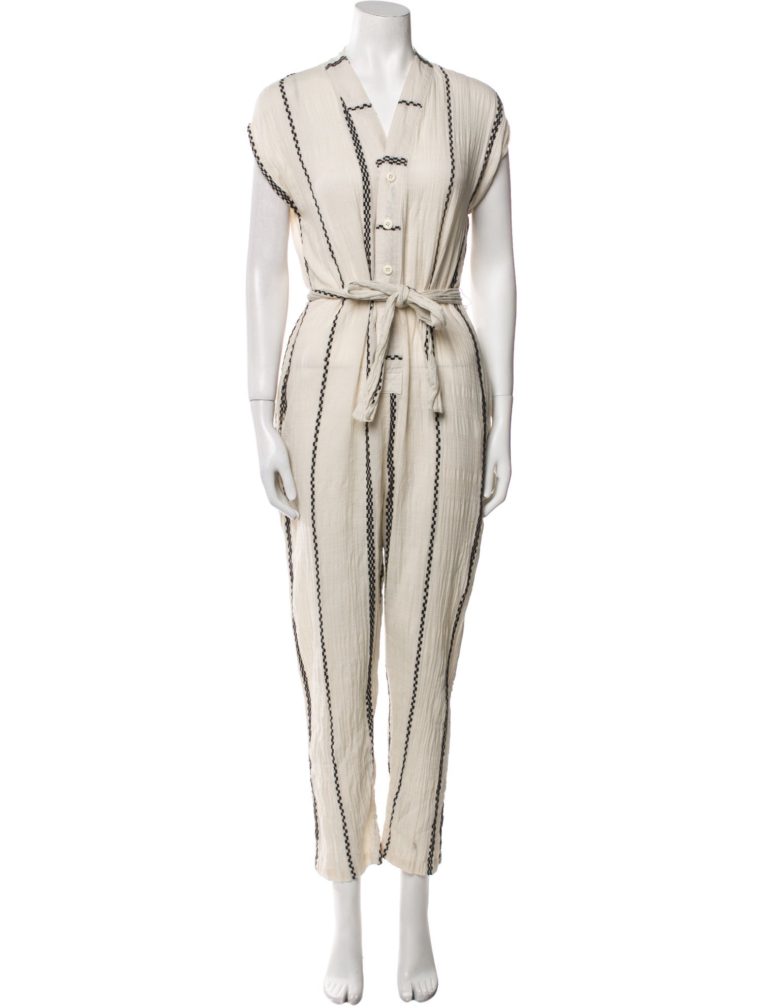 Ace & Jig Striped V-Neck Jumpsuit