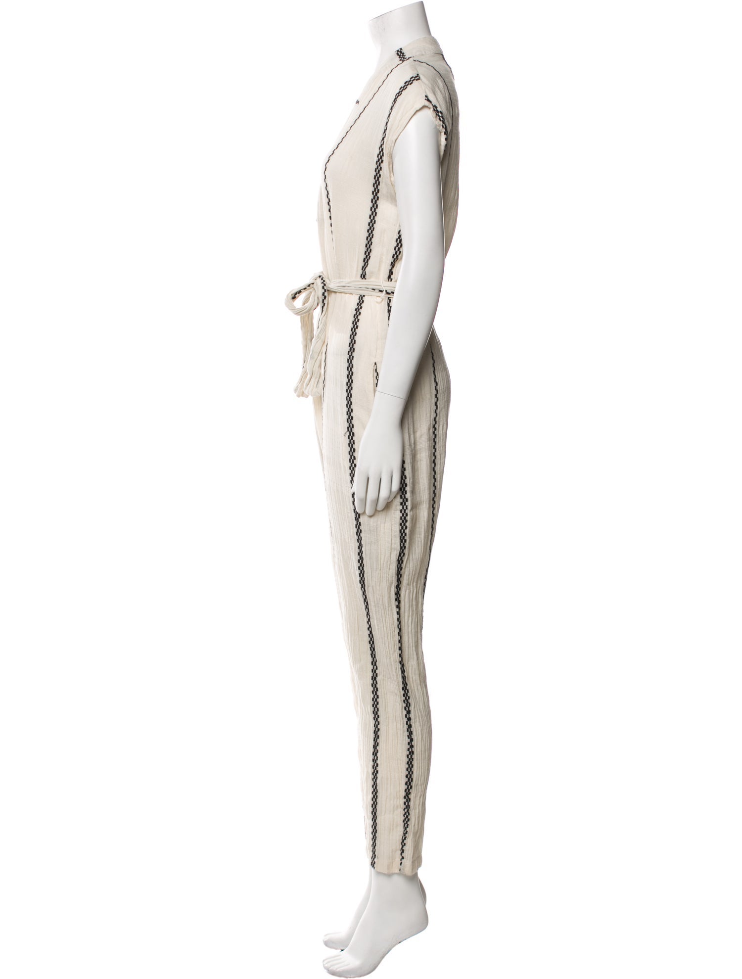 Ace & Jig Striped V-Neck Jumpsuit