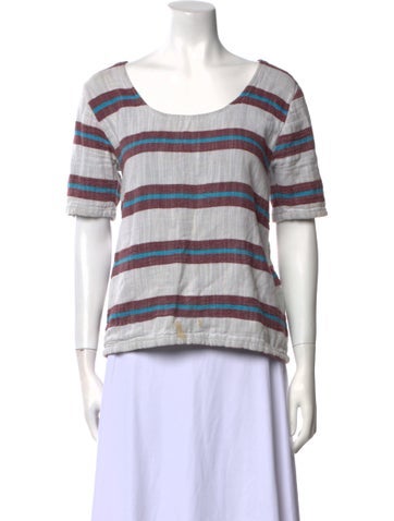 Ace & Jig Tops Striped Scoop Neck T-Shirt S