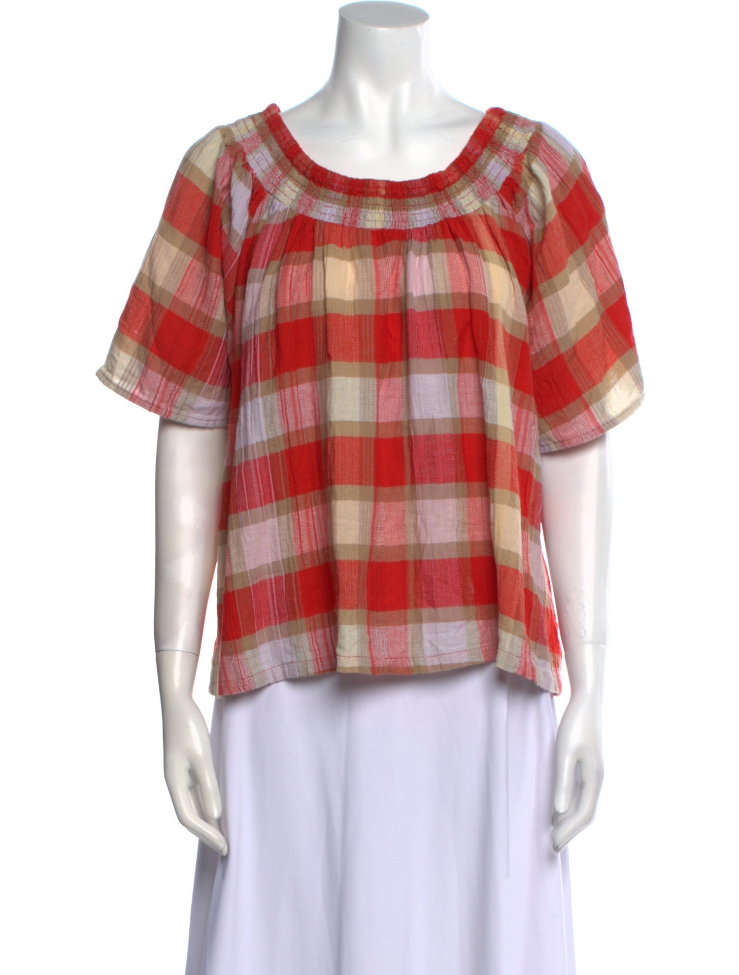 Ace & Jig Plaid Print Scoop Neck T-Shirt