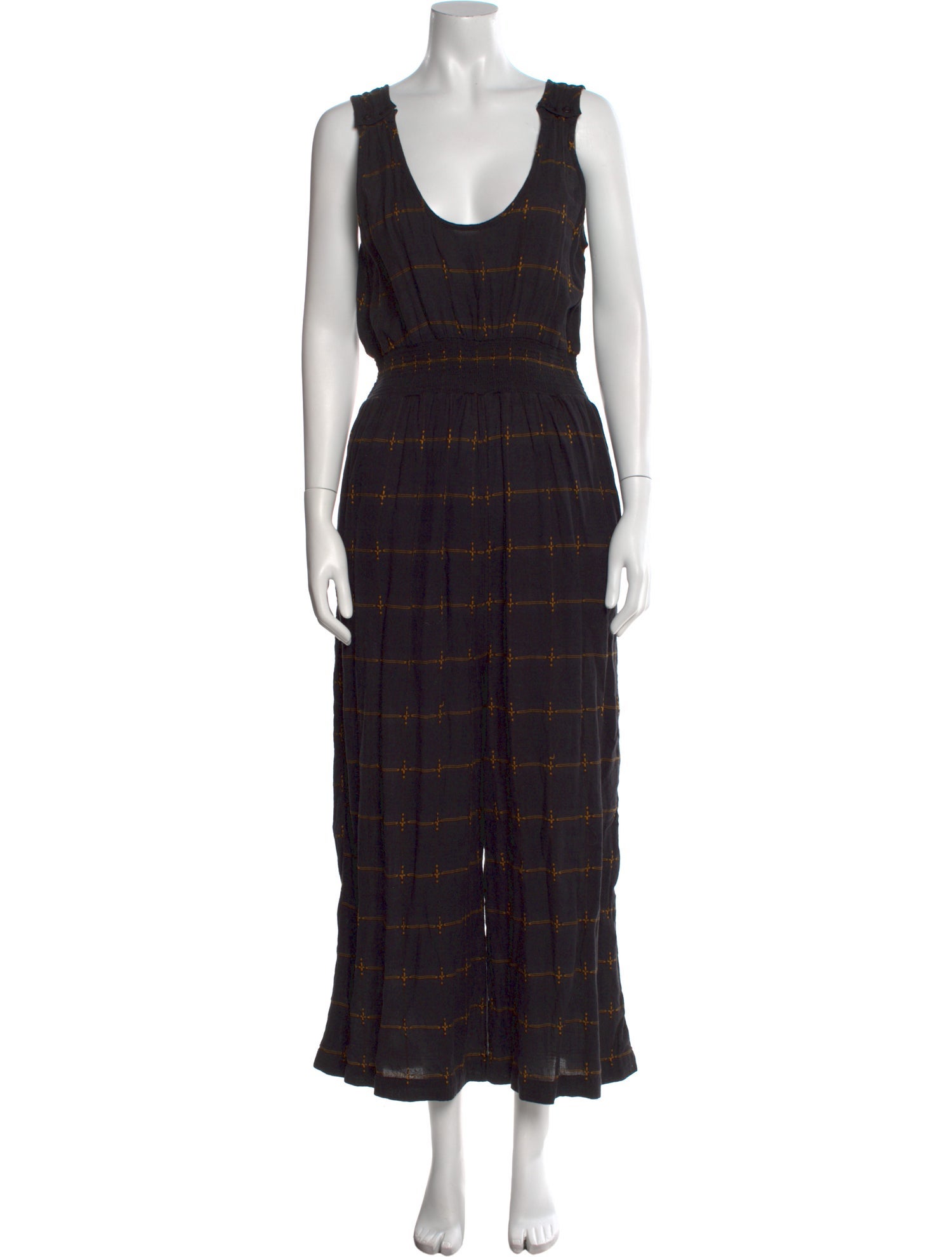 Ace & Jig Plaid Print Scoop Neck Jumpsuit