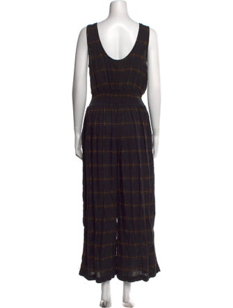Ace & Jig Plaid Print Scoop Neck Jumpsuit