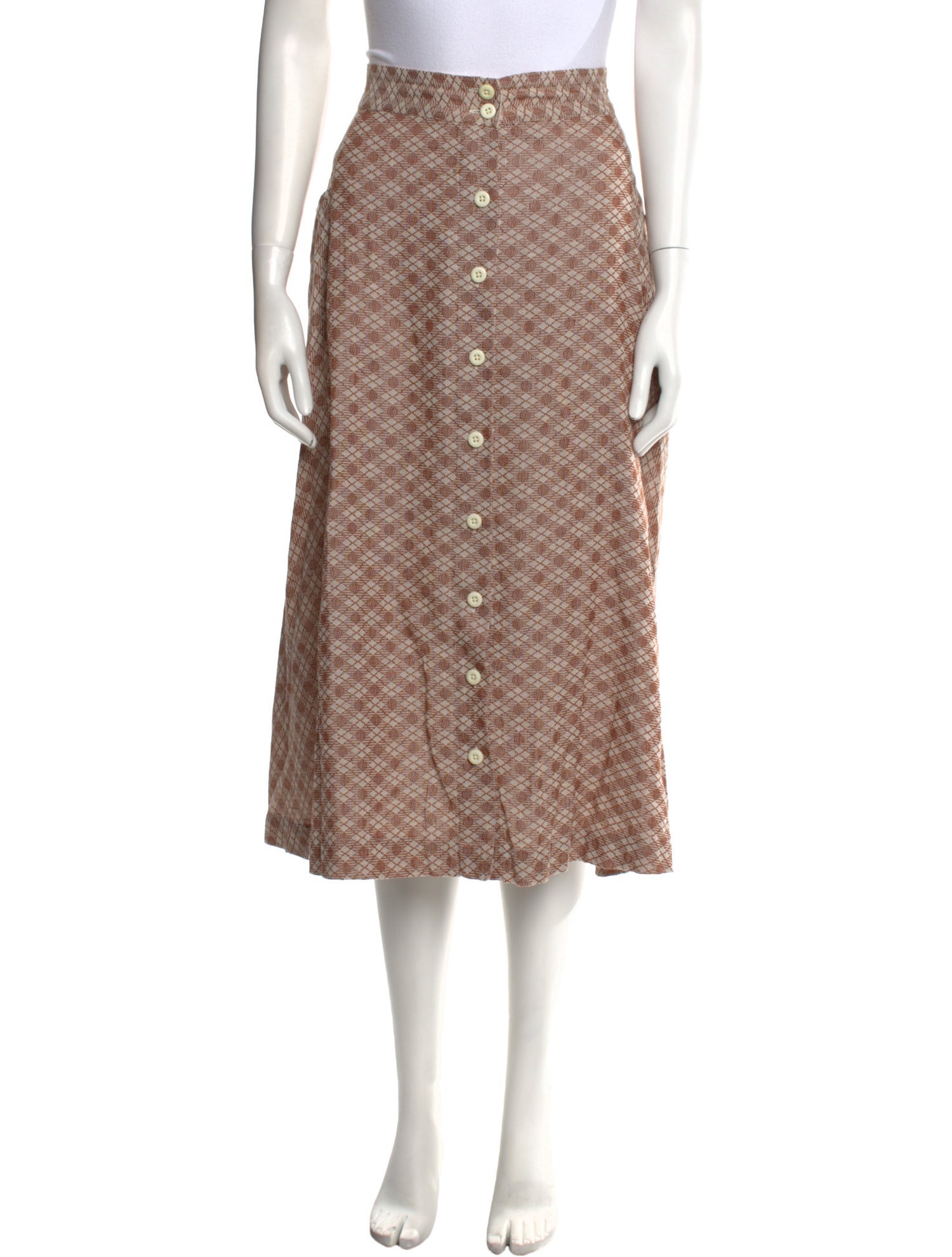 Ace & Jig Plaid Print Midi Length Skirt