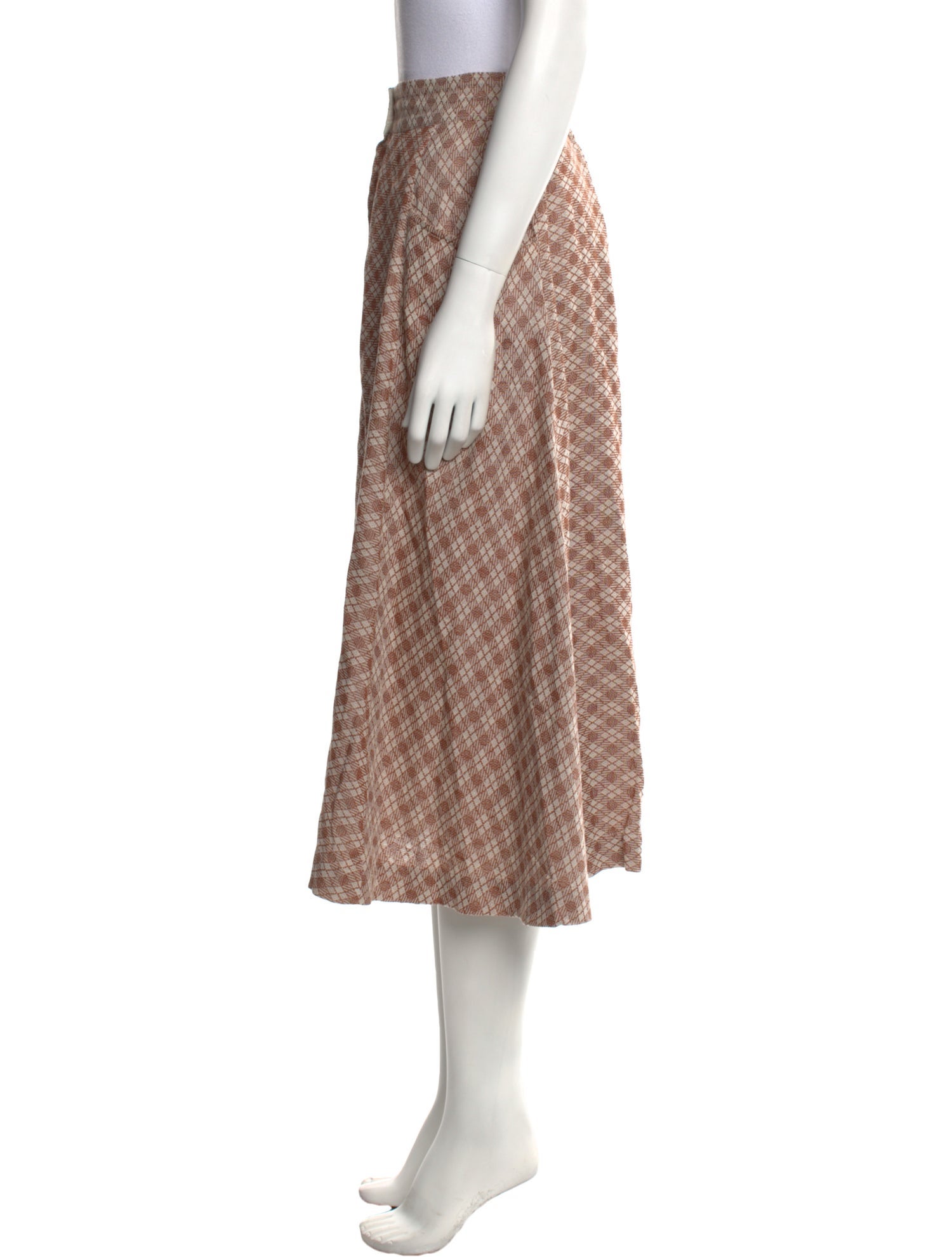 Ace & Jig Plaid Print Midi Length Skirt