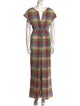 Ace & Jig Plaid Print V-Neck Jumpsuit