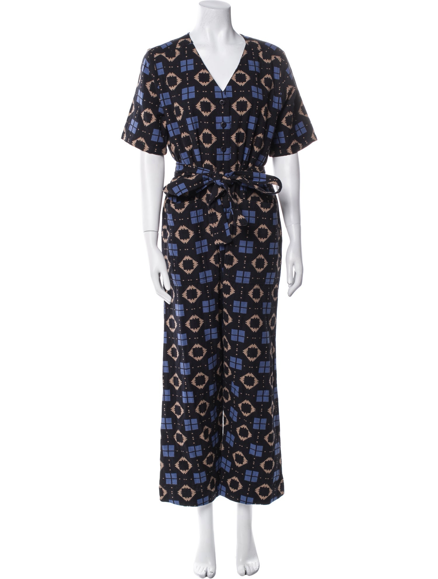 Ace & Jig Printed V-Neck Jumpsuit