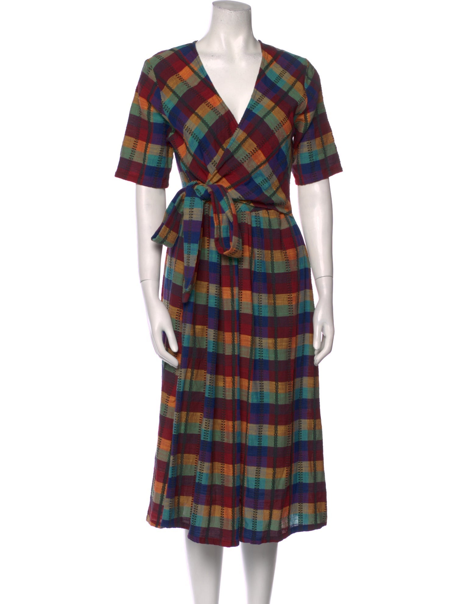 Ace & Jig Plaid Print Midi Length Dress