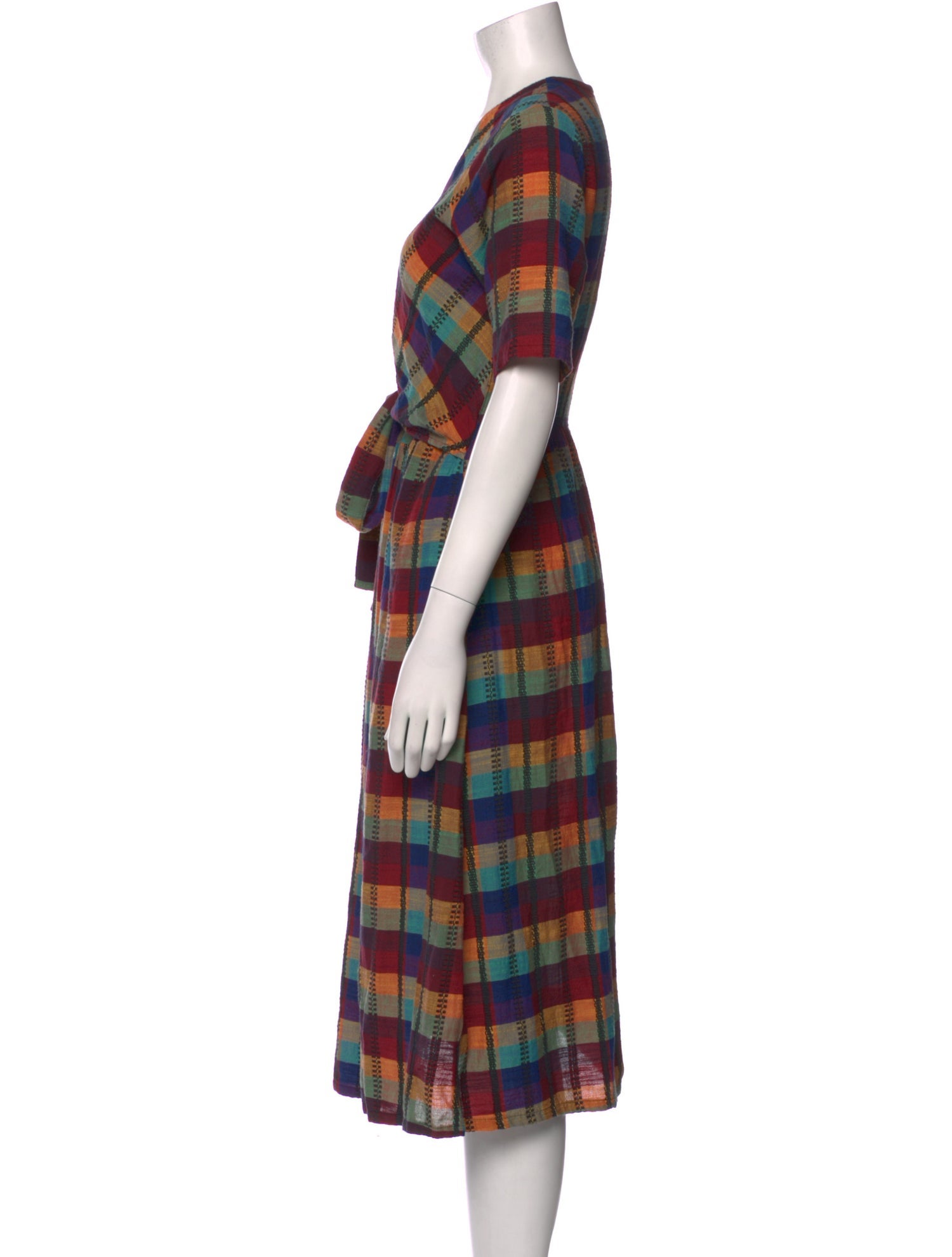 Ace & Jig Plaid Print Midi Length Dress