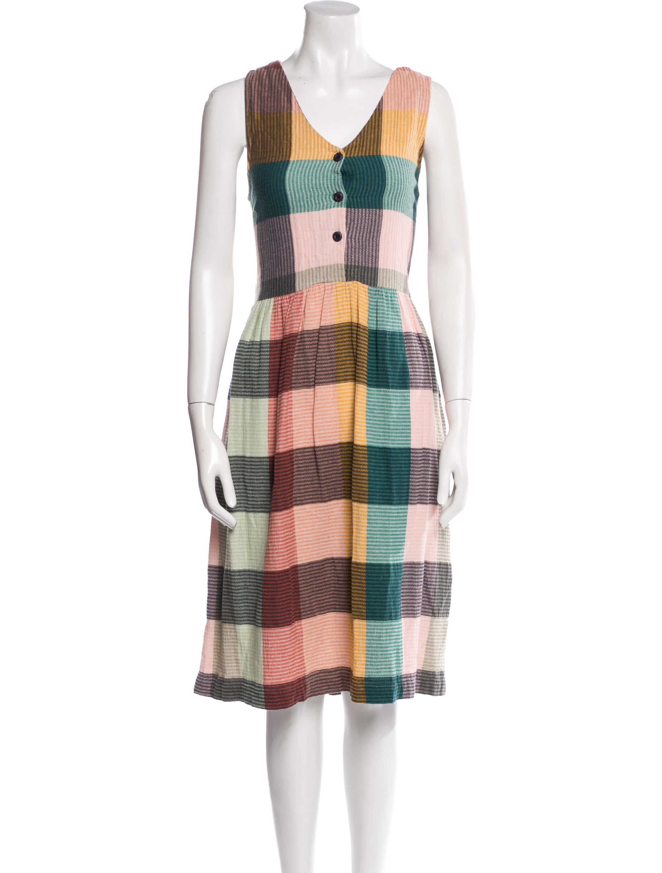 Ace & Jig Plaid Print Midi Length Dress