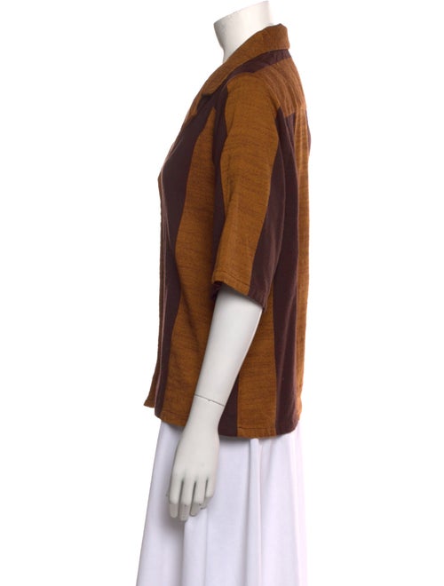 Ace & Jig Colorblock Pattern Three-Quarter Sleeve Button-Up Top