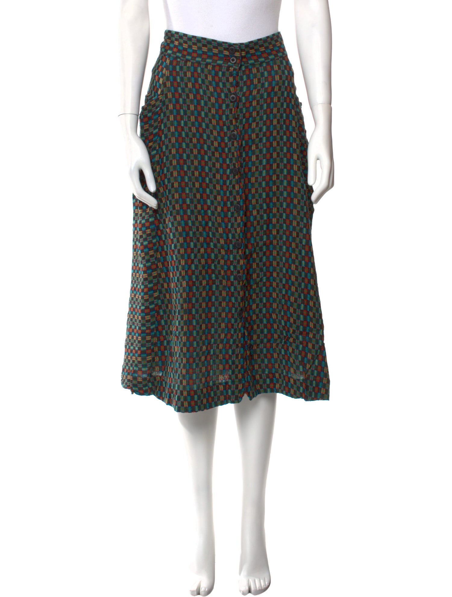 Ace & Jig Plaid Print Midi Length Skirt