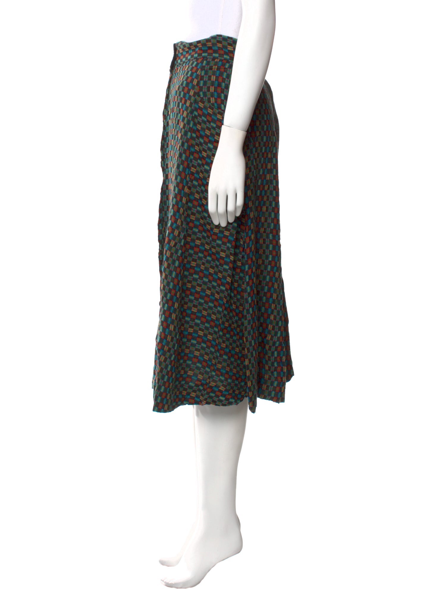 Ace & Jig Plaid Print Midi Length Skirt