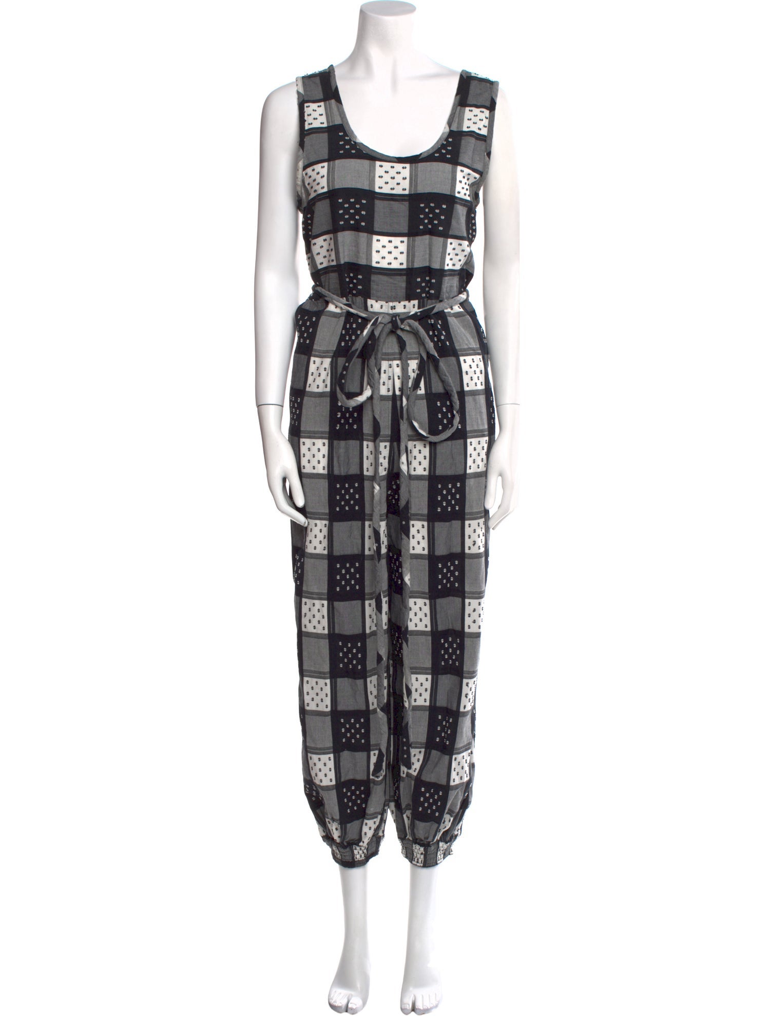 Ace & Jig Plaid Print Scoop Neck Jumpsuit