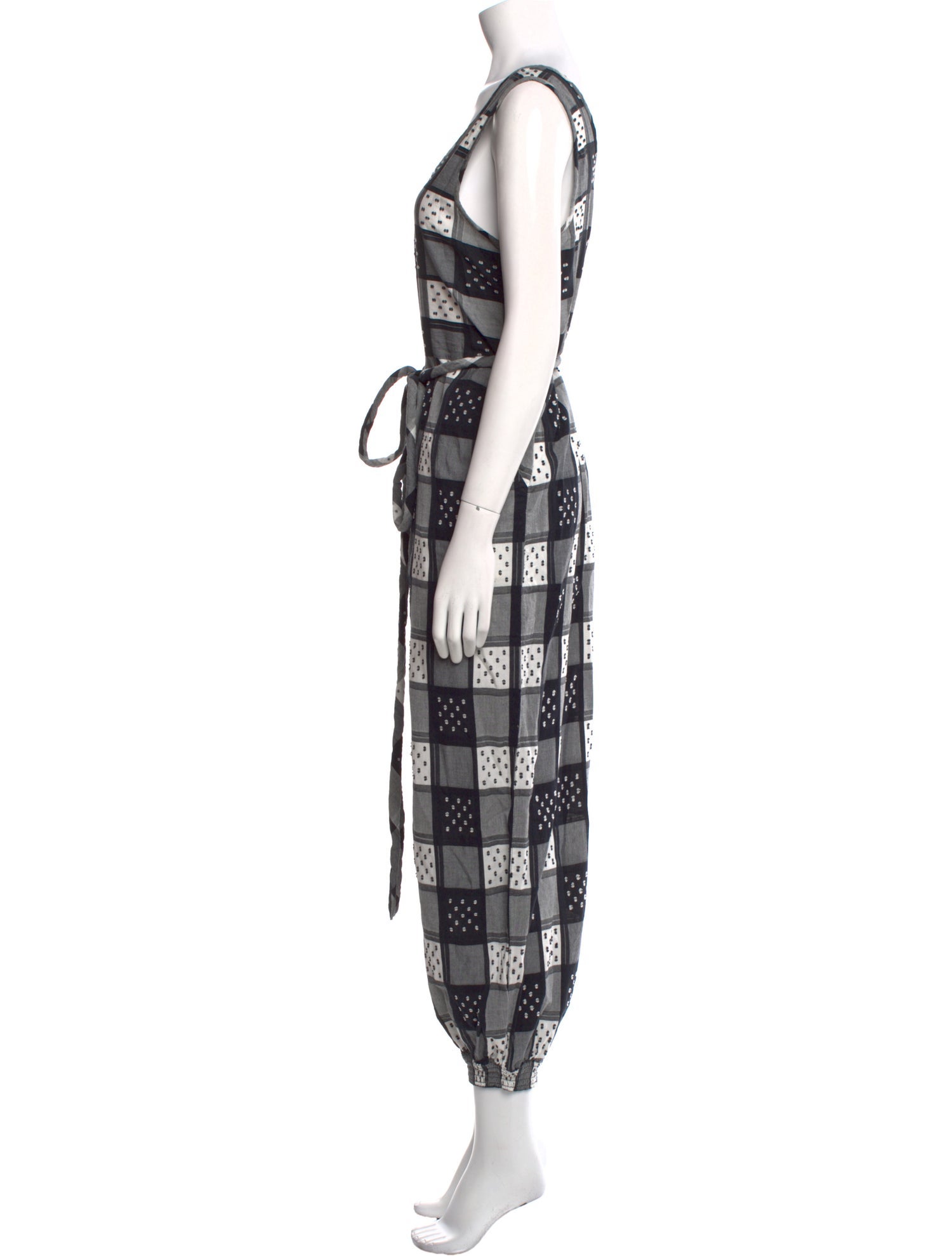 Ace & Jig Plaid Print Scoop Neck Jumpsuit
